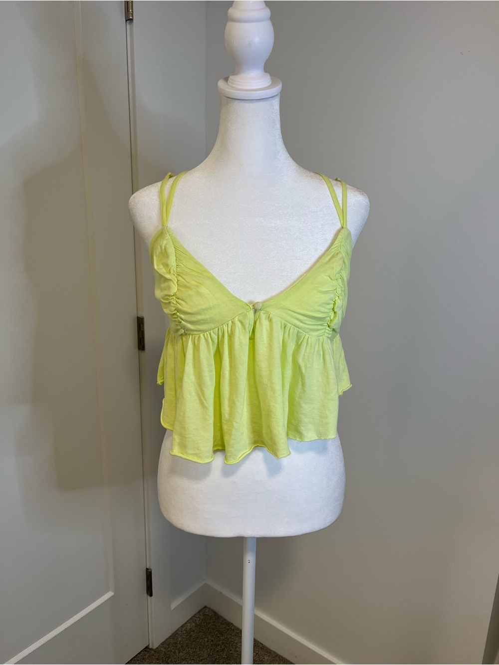 URBAN OUTFITTERS Neon Cropped Ruffle Cami - FREE SHIPPING on Bundles $95+
